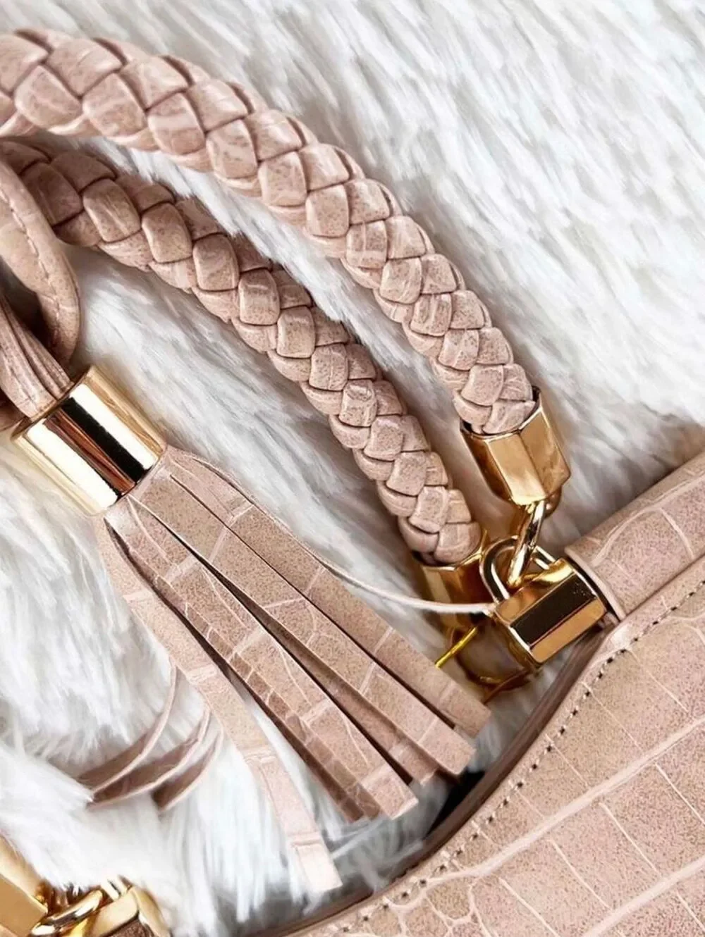 BEBE Natalie Micro Croco Crossbody-Satchel Bag